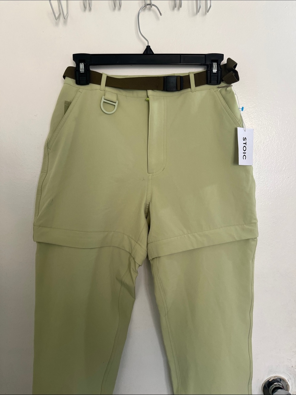 Stoic Women’s Light Sage Cargo Pants with Utility Belt zip off pants - Picture 2 of 11